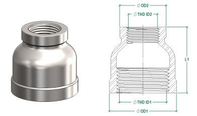 C&ocirc;n giảm ren inox 304
